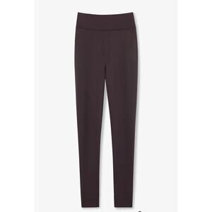 NWOT MM Lafluer Women's 12 Light Scuba Harrington Leggings Pants Dark Brown Haze